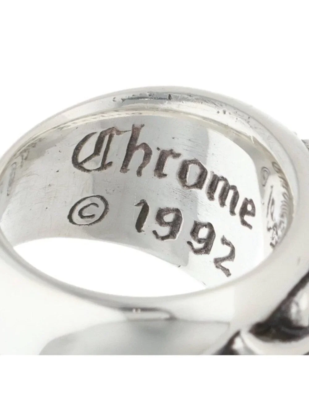 Chrome Hearts Flrl Crs Silver Cross Ring